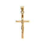 Pendentif en vermeil j�sus christ sur croix - 20mm x 10mm