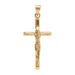 Pendentif en vermeil j�sus christ sur croix - 22mm x 12mm