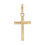 Pendentif en vermeil j�sus christ sur croix - petit mod�le