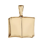 Pendentif en vermeil livre ouvert  graver grand modle - plaque prestige