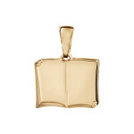 Pendentif en vermeil livre ouvert  graver petit modle - plaque prestige