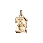 Pendentif en vermeil massif brillant et sable grand parchemin scorpion