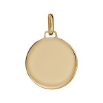 Pendentif en vermeil mdaille  graver grand modle - plaque prestige
