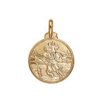 Pendentif en vermeil mdaille saint - christophe 16mm