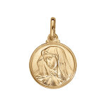 Pendentif en vermeil médaille vierge 14mm Pendentif en vermeil médaille vierge 14mm