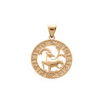 Pendentif en vermeil mdaille zodiaque capricorne