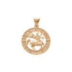 Pendentif en vermeil mdaille zodiaque sagittaire