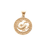 Pendentif en vermeil mdaille zodiaque scorpion