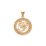 Pendentif en vermeil mdaille zodiaquecancer