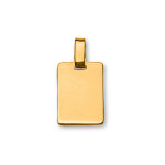 Pendentif en vermeil plaque g. i. rectangulaire  graver - dimensions 15mm x 20mm - plaque prestige
