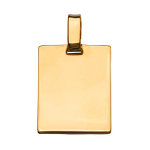 Pendentif en vermeil plaque g. i. rectangulaire  graver - dimensions 29mm x 23mm - plaque prestige