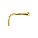 Piercing de nez en acier dor