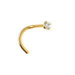 Piercing de nez en acier doré avec un oxyde blanc Piercing de nez en acier doré avec un oxyde blanc