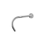 Piercing de nez en acier oxyde blanc clos
