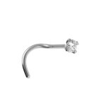 Piercing de nez en acier oxyde blanc sert