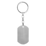Porte - clef en acier avec plaque g. i. arrondie  graver