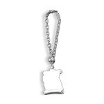 Porte - clef en argent parchemin  graver - grand modle