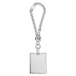 Porte - clef en argent plaque g. i.  graver