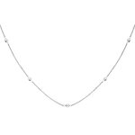 Sautoir acier perles de culture d'eau douce, 90cm