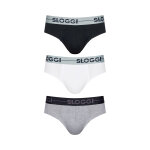 3 slips go mini gris chin, noir et blanc