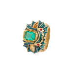 Bague doré à l'or fin jaune Bague doré à l'or fin jaune