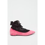 Ballerines chaussettes fuchsia et noir - stella luna
