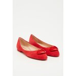 Ballerines en cuir de ch�vre nubuck adeliza - rouge vif - stuart weitzman