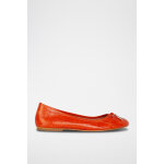 Ballerines en cuir de veau orange
