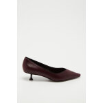 Ballerines  talons en cuir bordeaux - what for