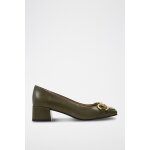 Ballerines  talons en cuir de chvre - vert