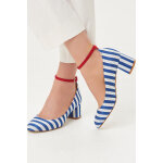 Ballerines  talons hadley bleu et blanc