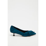 Ballerines  talons en nubuck bleu ptrole - what for
