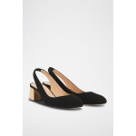 Ballerines  talons en nubuck trudy noir