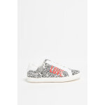 Baskets en cuir blanc et noir