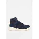 Baskets montantes en cuir bleu