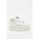 Baskets plateformes en cuir blanc