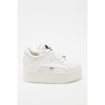 Baskets plateformes en cuir blanc