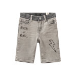 Bermuda en jean et coton biologique - gris clair - ikks junior