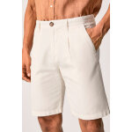 Bermuda en lin blanc
