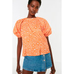 Blouse ajoure fleurie