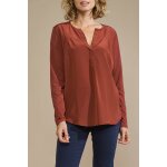 Blouse bi - matire tendency rouge brique