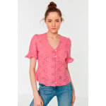 Blouse en broderie anglaise à volants en coton Blouse en broderie anglaise à volants en coton