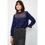Blouse avec dtails en dentelle ajoure