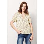 Blouse jaune et blanc