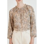 Blouse logan beige et �cru