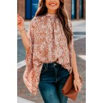 Blouse marron et cru