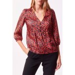 Blouse orange et bleu nuit
