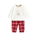 Blouse et pantalon blanc et rouge - oba�bi