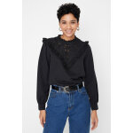Blouse avec plastron en broderie anglaise Blouse avec plastron en broderie anglaise