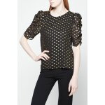 Blouse  pois noir